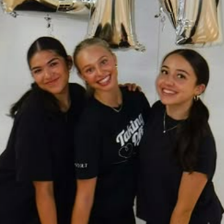 Ellah Perry celebrating her wins at school with her friends.